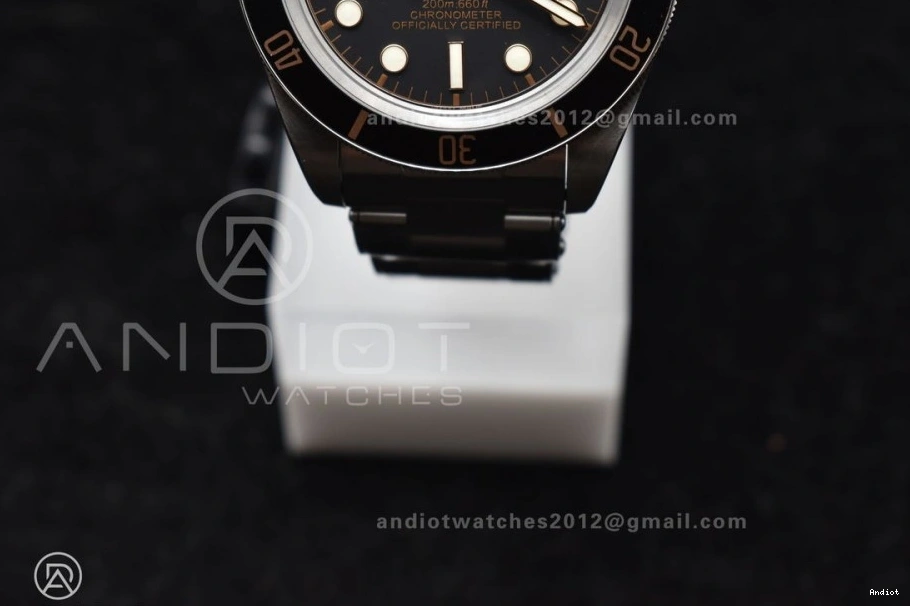 SS A2824 Bay V5 ZF Edition On Bezel Black 1:1 Bracelet Heritage Best Black 39MM 0220